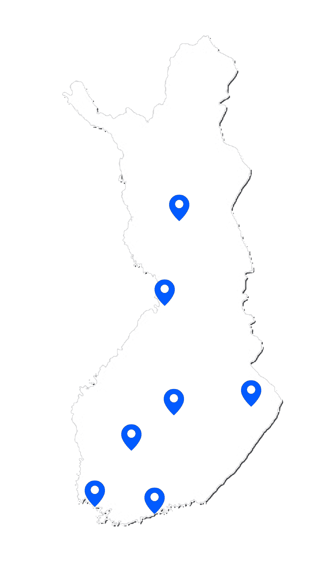 T Taxi Finland Oy:n toiminta-alueet Suomessa